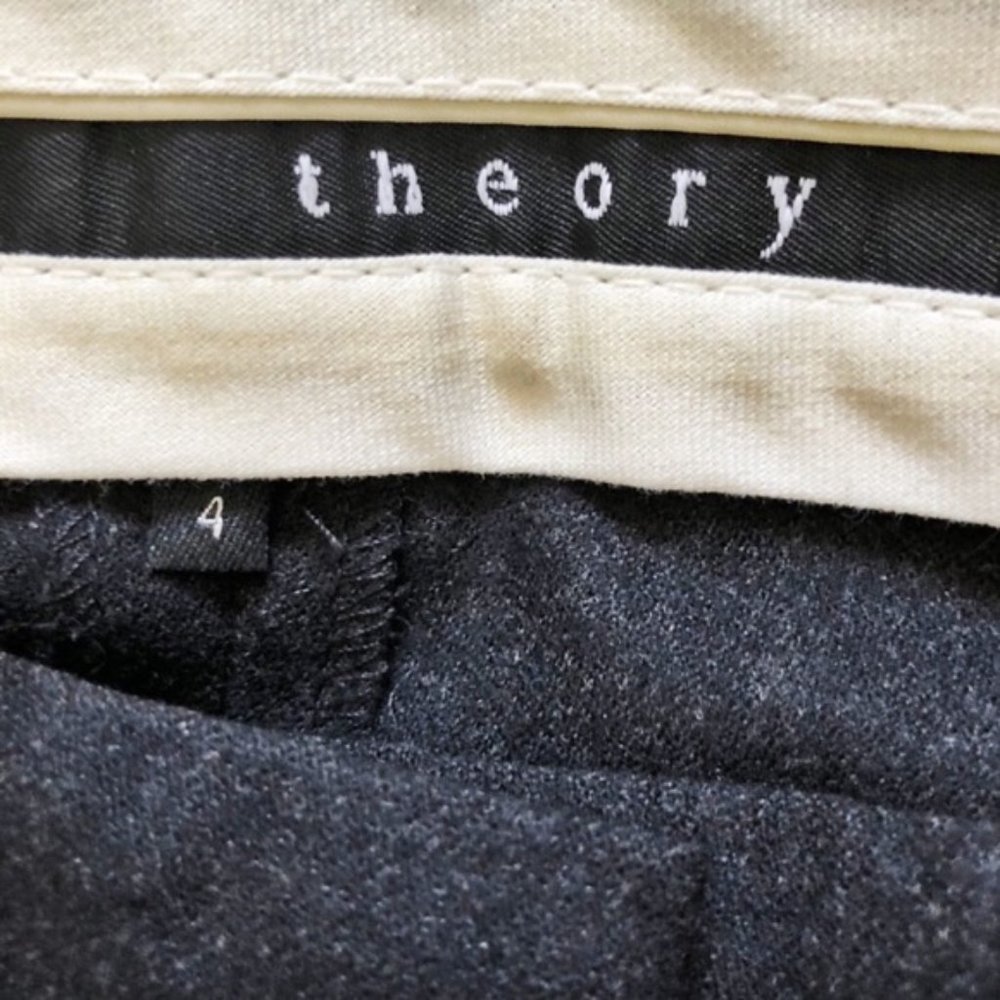 Theory Charcoal Wool Dress Slacks Size 4 - Picture 2 of 10